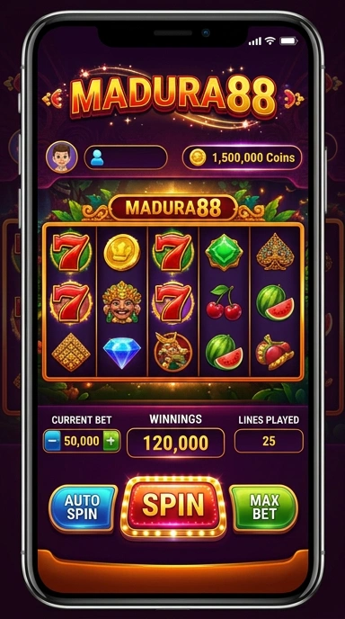 Screenshot berbagai kategori aplikasi di madura88.